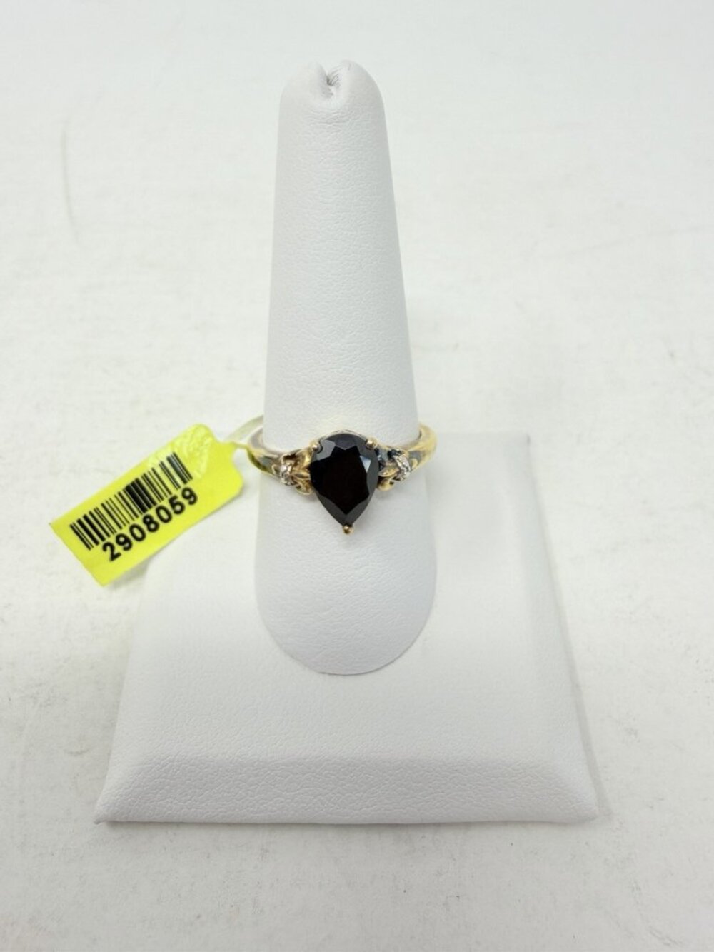 Shop LC Thai Black Spinel Size 9 Ring in 14K YG Over Sterling Silver 5565